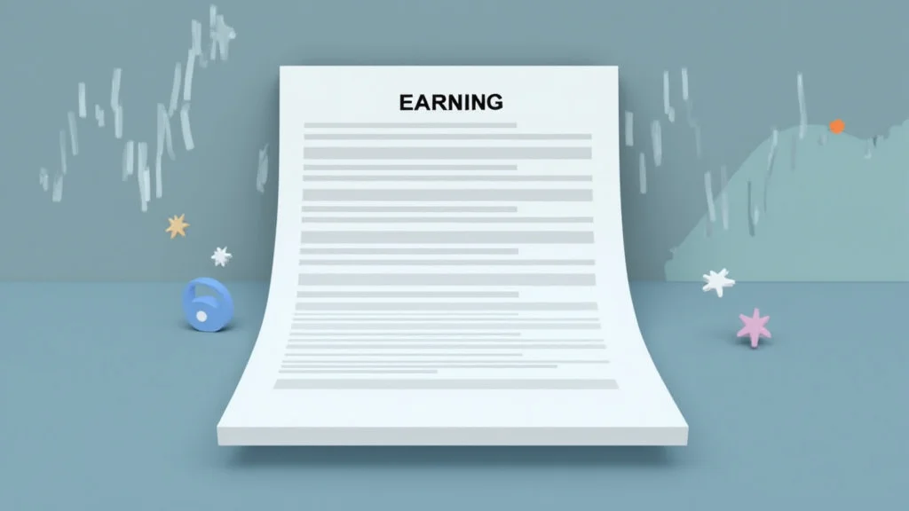 The image shows a side-by-side comparison of an earning statement and a pay stub, highlighting their differences.